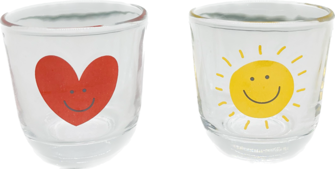 예쁜 소주잔 하트소주잔 햇살소주잔 2p 세트, 1개