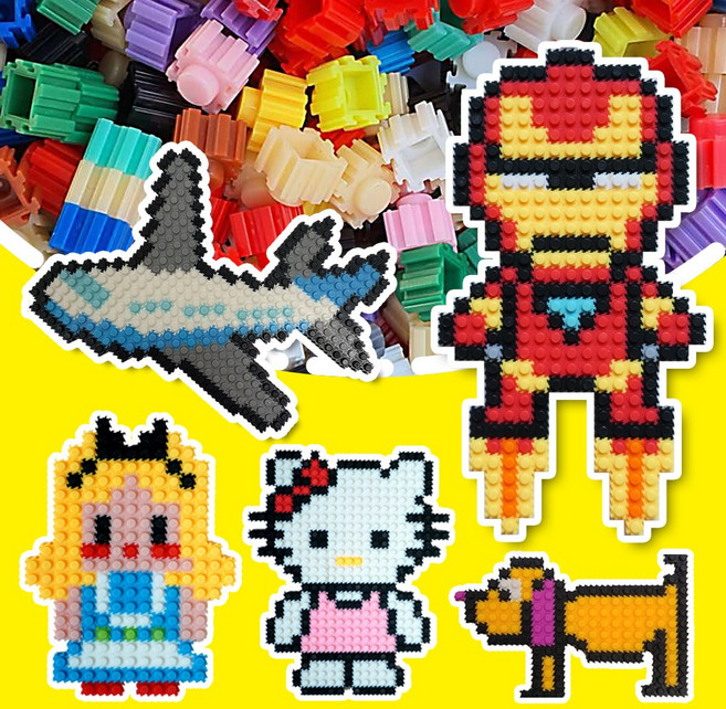 마이토이즈 디폼블럭 8mm 301개 리필 39색상 캐릭터 도안집증정, 301개 #10 남색