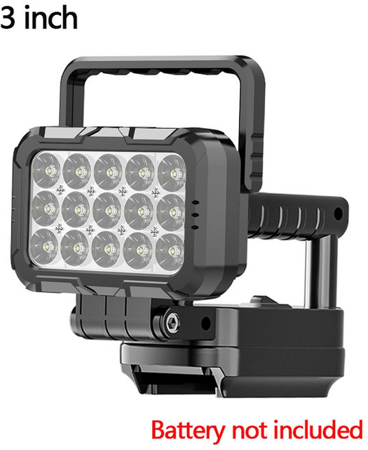 충전식 LED 작업등 휴대용 핸들 램프 조명 USB 작업 배터리 무선 용 충전 손전등 투광 포트가있는 18V 캐리 더블, 3 inches, 1개