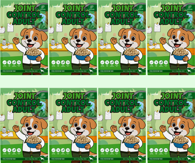 주트립 조인트 컨트롤 어덜트 (1~6세) (관절 건강에 좋은 강아지 기능성 사료), 1.2kg, 8개, 뼈/관절강화