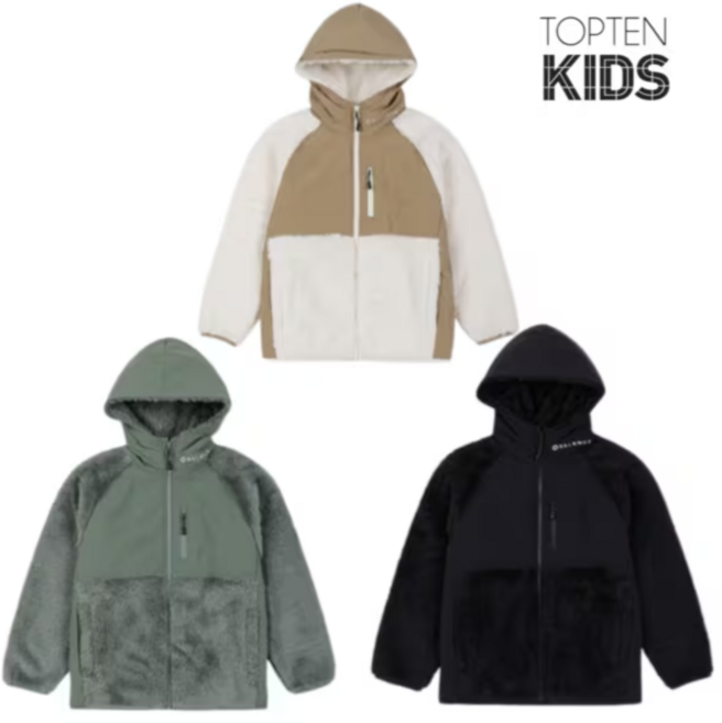 [백화점출고] 탑텐키즈 남아 플리스자켓 간절기 뽀글이 후리스 등하교 초가을부터 겨울까지 입히기좋은 집업
