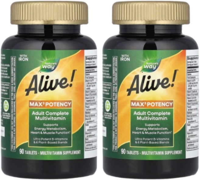 네이쳐스웨이 Alive Max3 포텐시 멀티비타민 90정, 2개 - 쿠팡