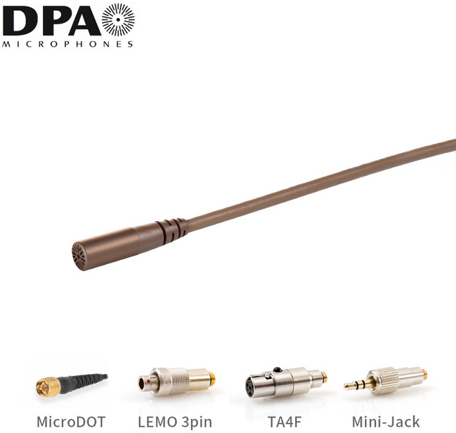 DPA 6060-OC-U-C34 브라운 Mini-Jack 무지향성 핀 타입 마이크 [국내 DPA 공식파트너 정품]