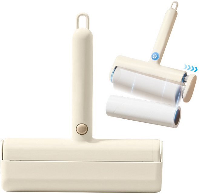 돌돌이 테이프 클리너 원터치 펫돌돌이 의류용돌돌이 원클릭 용지 교체 초강력 사선컷팅 포함1개 16cm 리필, 1세트