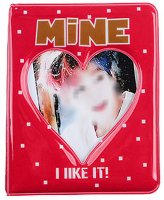 리빙미 포토카드 콜렉트북 미니 앨범 포카 바인더 수납 보관 투명 속지 포함, 36매, 7. 1단 I LIKE IT 레드