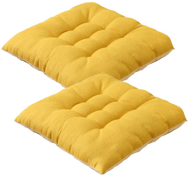 레디박스 러블리 두툼 푹신한 코튼 린넨 쿠션 방석 사각 2개입