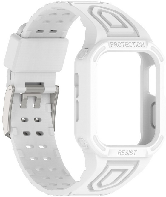 經典中性風矽膠錶帶 適用 Apple Watch 運動錶帶 手錶配件 AW0507-白色, 1個, AW0507-白色 42/44/45mm
