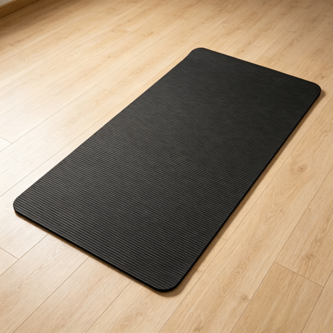 NBR 瑜珈墊 20mm 加厚 加寬 90x185cm 緩震防滑 初學者運動墊, 黑色贈綁帶+網包10mm厚/61*185cm, 1個