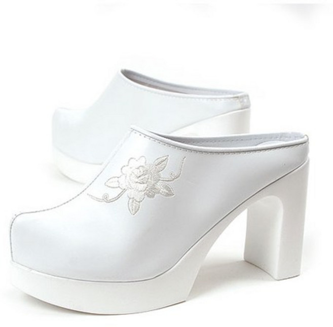 진흥J.H 백힐 한복신발 웨딩슈즈 9CM 결혼 신부 국산 신발 폐백 꽃신 자수