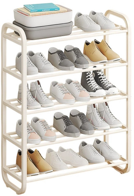 레디박스 현관 튼튼 간편조립 신발장 신발정리대 미니 선반 수납함 60cm, 5단, 화이트