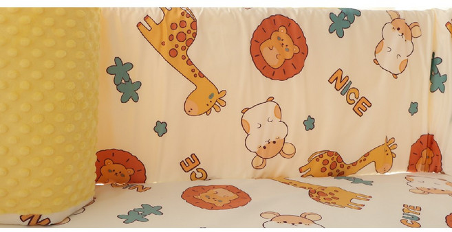 KIDS PARK 純棉可洗防撞嬰兒豆豆絨床圍