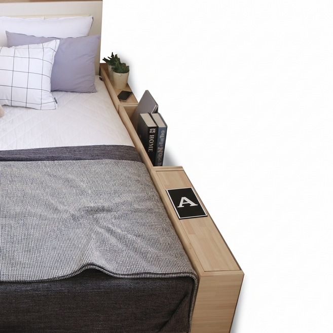 주문제작가능 아이린 침대틈새 사이드테이블 틈새수납, 틈새수납-A[기본형]-원목