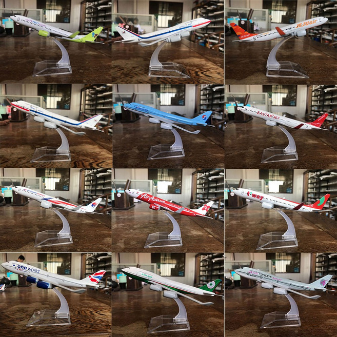 대한항공 신도장 비행기 모형 아시아나 진에어 제주에어 티웨이 이스타 장난감 다이캐스트 A380 20cm 바퀴 받침대 포함, 대한항공A380 20cm(신도장), 1개
