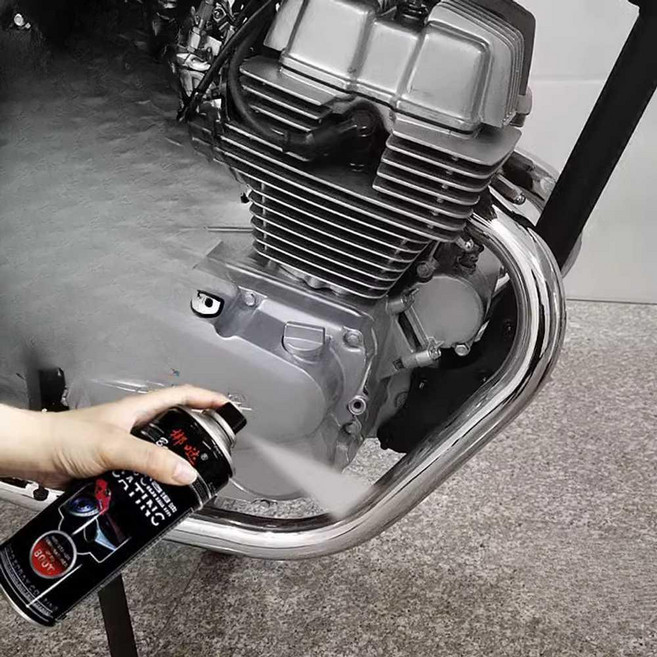 오토바이 도색 스프레이 휴대용 락커 페인팅 셀프프 바이크 캘리퍼 내열 800 무광 블랙, 1개