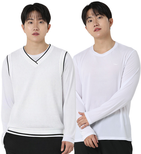 아소트 남성 쿨링 냉감티셔츠 기능성 긴팔 스포츠 골프웨어 등산 작업복 이너티