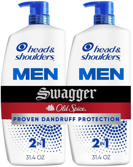 Head & Shoulders 투인원 샴푸 930ml 2팩 올드 스파이스 Head & Shoulders Mens Anti-Dandruff Shampoo and Conditioner, 1개, 1.8L