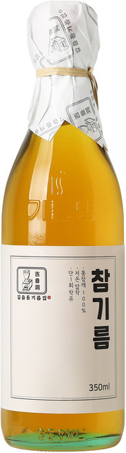 벤조피렌Zero! 초밀도 100%통깨 참기름_길음동기름집, 1개, 350ml