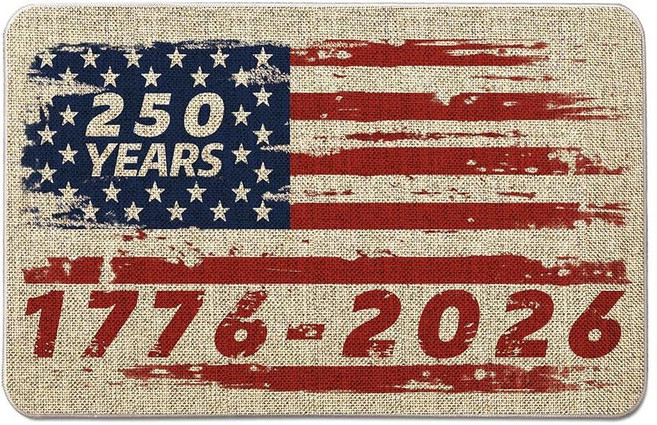 GAGEC USA 250th Anniversary Door Mat 4th of July Red White and Blue Decor Memorial Day Doormat Pat, GAGEC USA 250th Anniversary Do