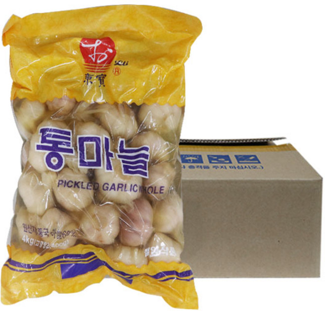 동보식품 통마늘절임4kg 4개 1박스, 4kg