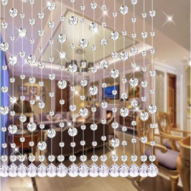 구슬발 아이방커튼 주방 비즈 줄커튼 크리스탈 가림막, D타입상세이미지 참조