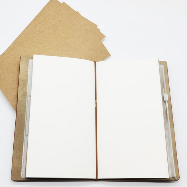 줄없는 미니 메모수첩 다이어리속지 크라프트 10.5x19cm