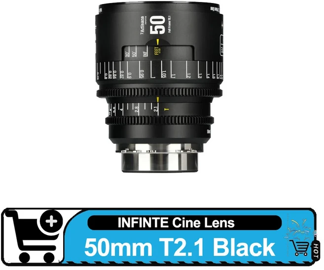 7artisans 인피니티 시네 렌즈 35mm T2.1 50mm T2.1 85mm T2.1 MF 풀프레임 대구경 렌즈 (캐논 EF PL 마운, 01 Canon EF, 08 50mm T2.1 Black