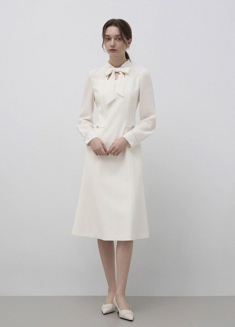 잇미샤 잇미샤 텍스쳐 블록 뷔스티에 타이 원피스 (ITQ3WOP140)_DG_DG