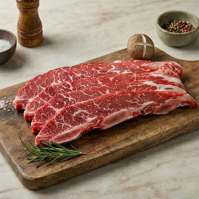 호주산 블랙앵거스 LA갈비 1kg GF등급 곡물비육 구이용, 1