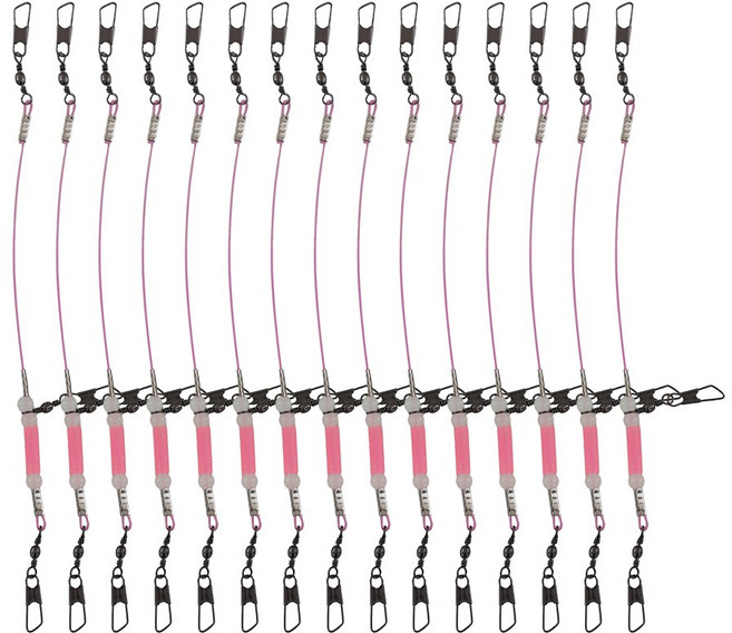 국산 야광 쭈꾸미채비 쭈꾸미낚시, 핑크, 15개, 1.85g