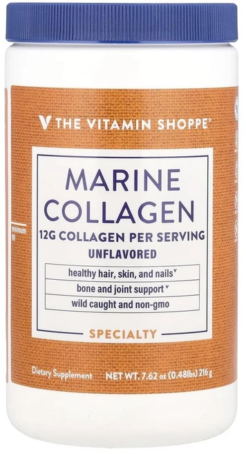 비타민숍 마린 콜라겐 언플래버드 The Vitamin Shoppe Marine Collagen Unflavored 216g, The Vitamin Shoppe, Marine Col, 1개 - 쿠팡