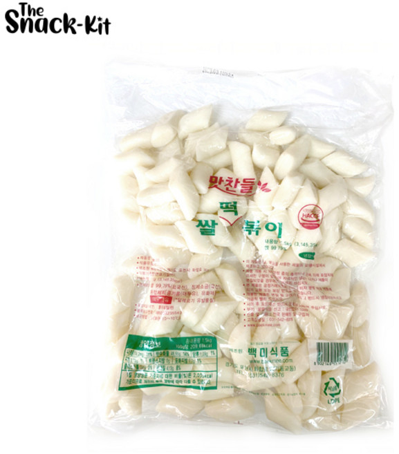 맛찬들 백미 쌀떡볶이 못난이 1.5kg 당일제조 말랑이떡 쌀떡 떡볶이떡 분식재료, 1개