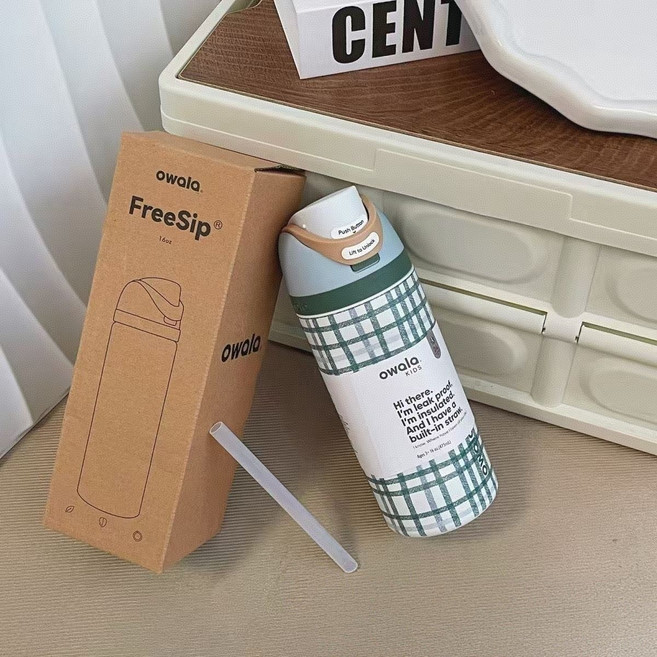 오왈라 Owala FreeSip 보온보냉병 480ml 950ml, 체크녹