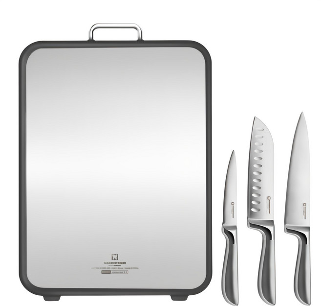 바겐슈타이거 슈미트 칼 3종 + 스텐 양면도마 세트, 1개, 과도칼 + 산도쿠칼 + 쉐프칼 + 양면도마