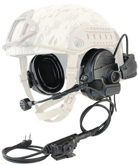 HEARFALCOM C5 PRO Tactical Headset Helmet ARC Rail Adapter Bracket Version Noise Cancelling Pickup, 03 GN
