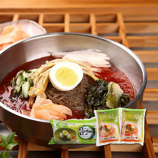 열무 칡냉면 10인분 (열무육수 350g x 10개 + 칡 냉면 2kg) 물냉면, 1개