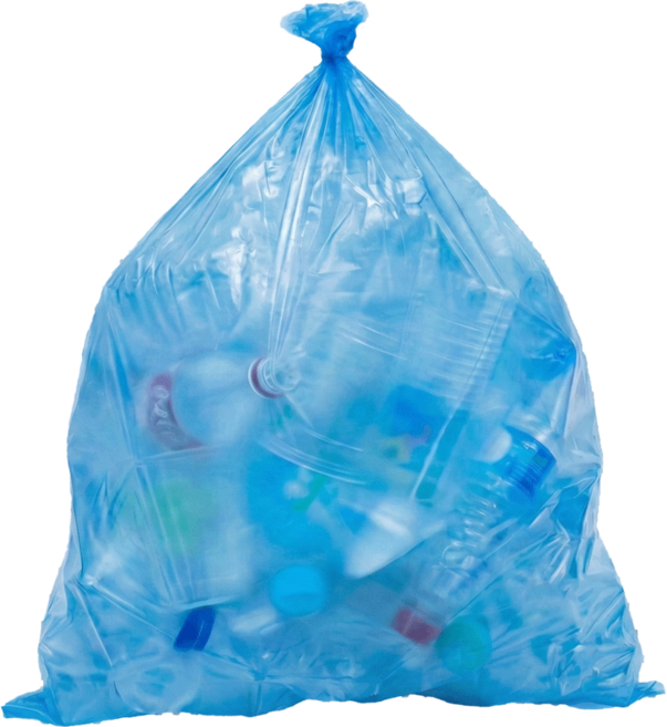 다패킹 튼튼한 재활용 분리수거 평판 청색 비닐봉투, 50개, 50L