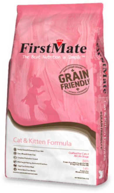 FirstMate 海魚非籠養雞 成幼貓配方 無穀全齡貓糧 2.3kg, 1個, 海魚, 雞肉