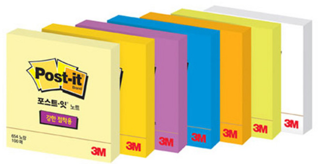 3M 포스트-잇 화이트 슈퍼스티키노트 보라 74.5x74.5mm, 1세트, 1매, 상품명참조