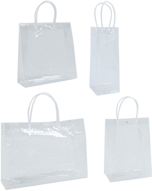 PVC 투명 쇼핑백 구디백 답례품 (20P), 세로형-2호(20P)