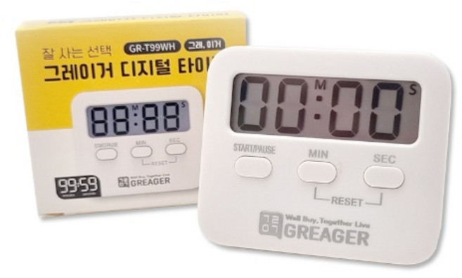 [CJB] 그레이거 디지털 타이머 GR-T99WH, 1개