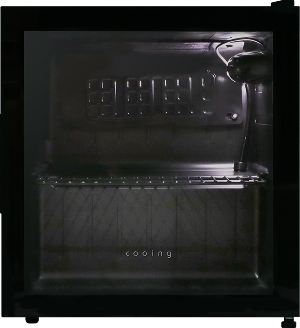 쿠잉 1도어 미니 쇼케이스 냉장고 RS-S50B 카페 가정용 술냉장고 음료수 주류 술저장 인테리어 사무실