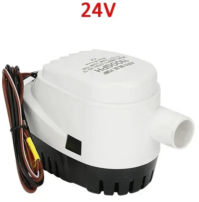 750GPH Automatic boat bilge pump 12V DC electric water small v gph, 01 750GPH 19mm hose, 02 24V
