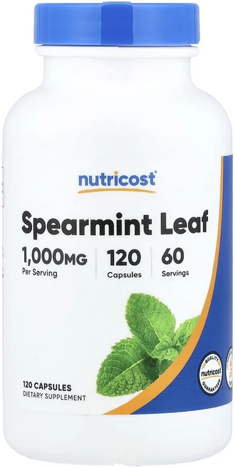 프리미엄상품 Nutricost 스피어민트 잎 캡슐 120정(캡슐 1정당 500mg) 끝내주게잘나가는상품, Nutricost스피어민트잎캡슐120정캡슐1정당500m, 1개 - 쿠팡