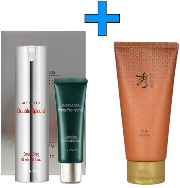 이자녹스 에이지포커스 더블 스피큘 세럼샷 기획세트+추가 수려한 본 클렌징 폼 100ml