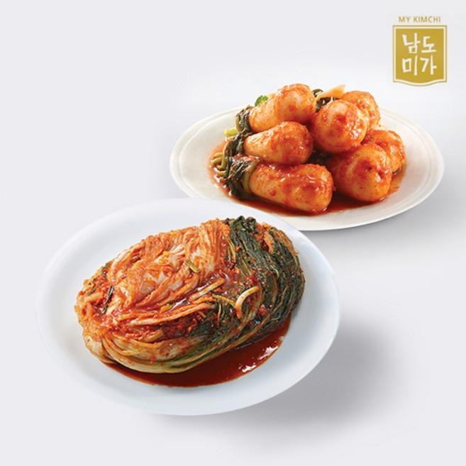 남도미가 [남도미가] 감칠맛나는 전라도 포기김치5kg + 총각김치2kg, 1개, 단일상품_개당 중량_상세페이지참조