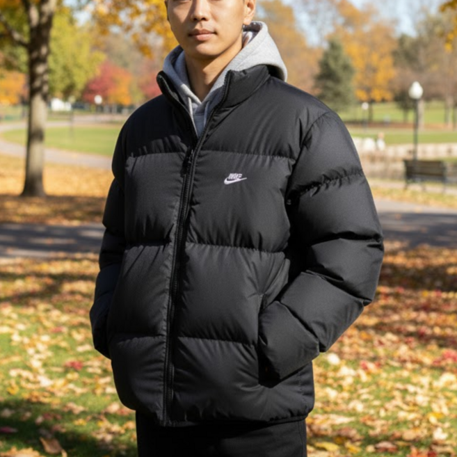 나이키 CWT 남성 오리털 패딩 자켓 두꺼운 남자 다운 점퍼 겨울 재킷 아우터 가벼운 잠바 의류케이스세트