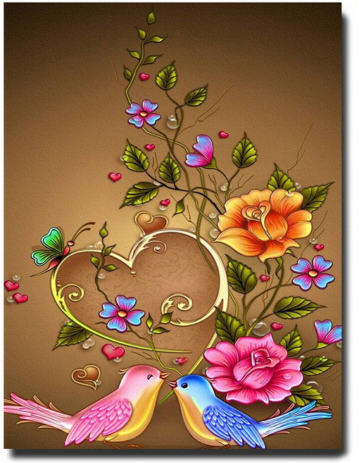 화야루이 액자 보석십자수 캔버스형 DIY 키트 40 x 50 cm, 1세트