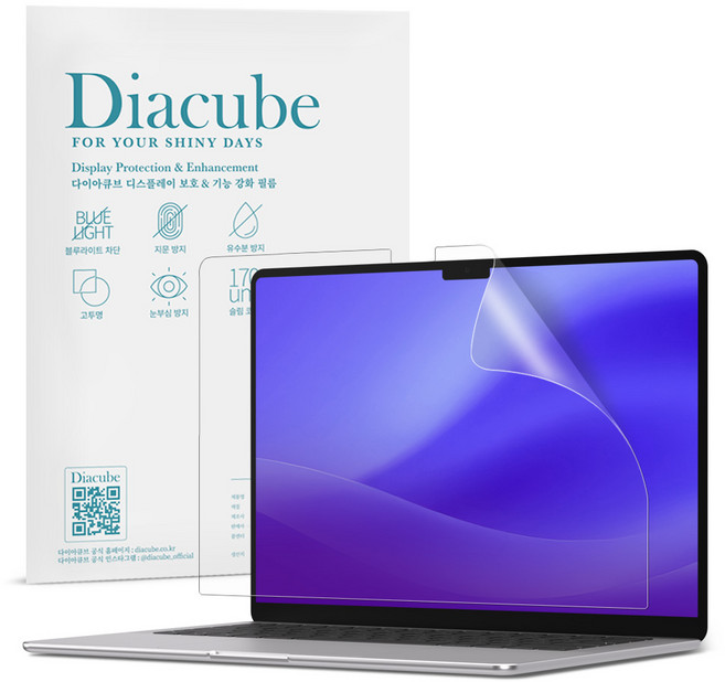 다이아큐브 맥북프로 16 M5 (2025) 저반사 지문방지 블루라이트차단 액정보호필름, 1개