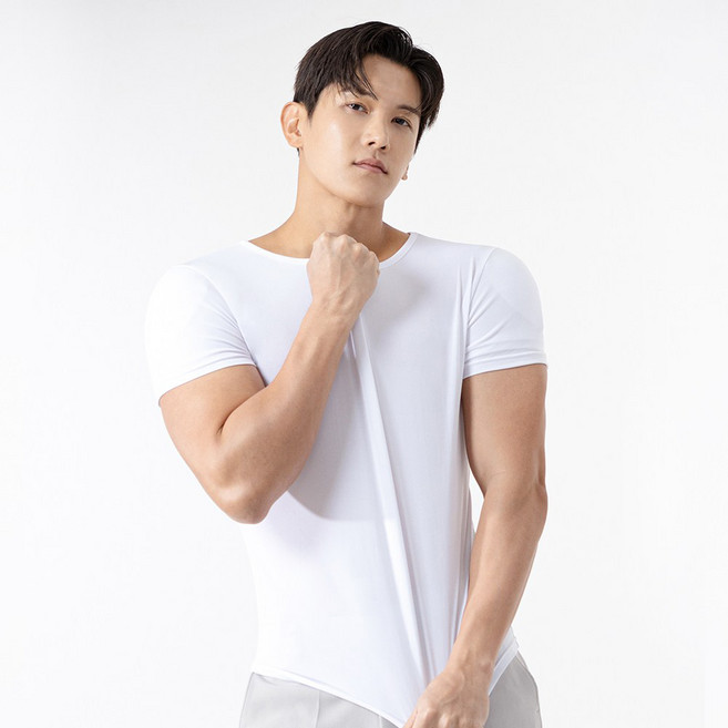 디바라 +3CM 남자 어깨뽕 보정속옷 티셔츠 런닝 에어리즘 핏체인저