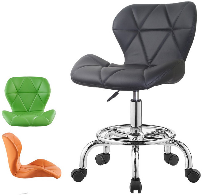 회전의자 스툴 인테리어 진찰용의자 제도용의자 카운터의자 간이의자 보조의자 바퀴 보조의자 높낮이 조절 의자, 윙플러스-검정